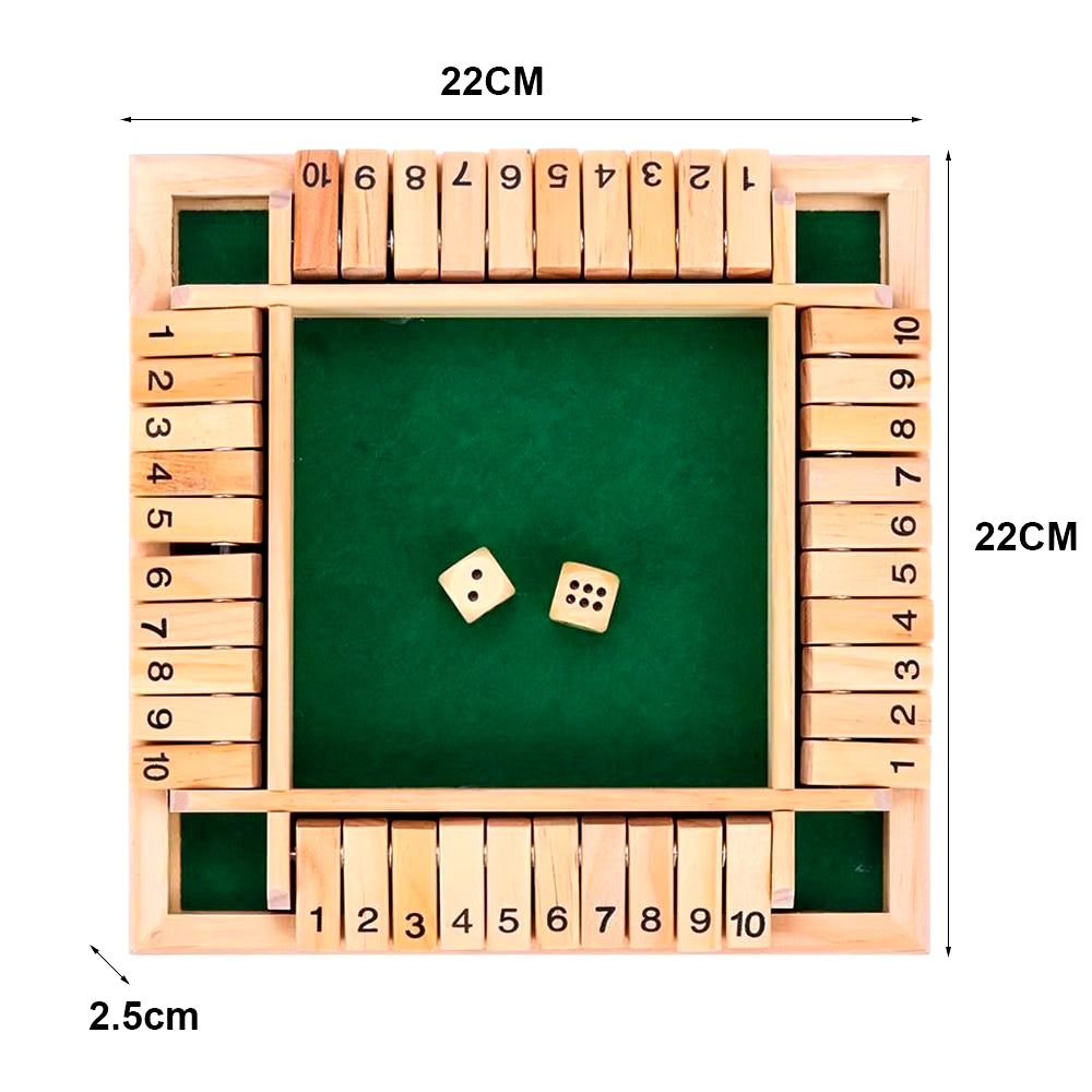 Shut the Box- Dice Board Game